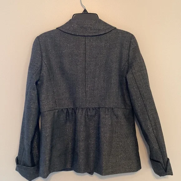 J. Crew Y2K Suit. Shimmer gold & Drk gray SZ 0. Purchased in NYC. 2007 winter. - Picture 3 of 10